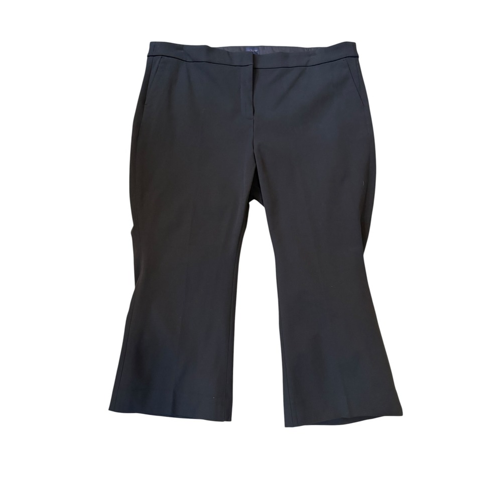 J.Crew Kelsey Pant Black Kick Flare Stretch Trousers BG357 Womens 22 NEW